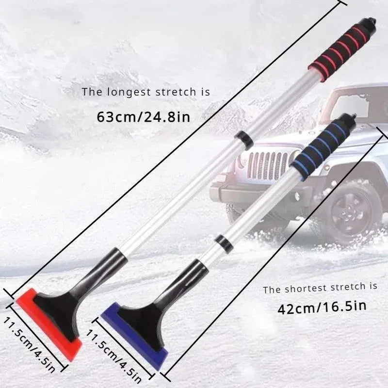 Scraper length: 42 cm closed, 63 cm extended (supplier measurements)
