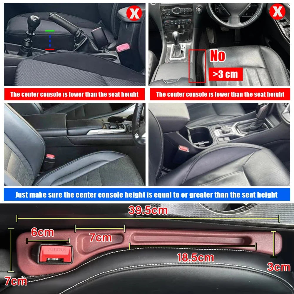 Fit guide: the centre console must be at least as high as the seat