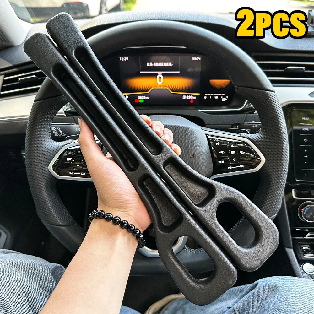 Seat gap filler held up to show its size