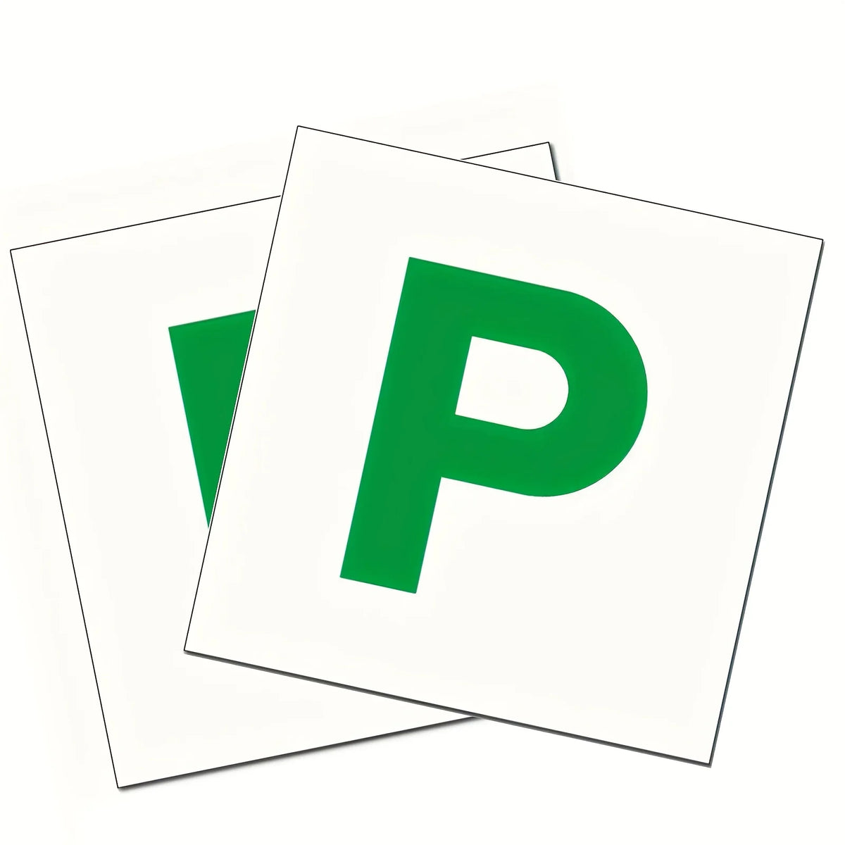 Pair of green magnetic P plates