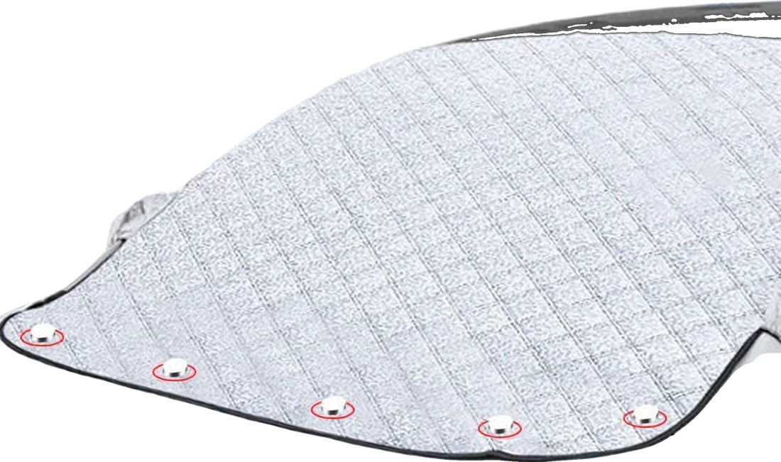 Magnetic windscreen frost cover, cut out